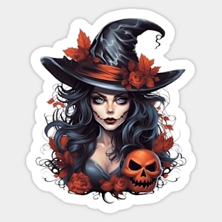 Beautiful Halloween Witch 2 Sticker